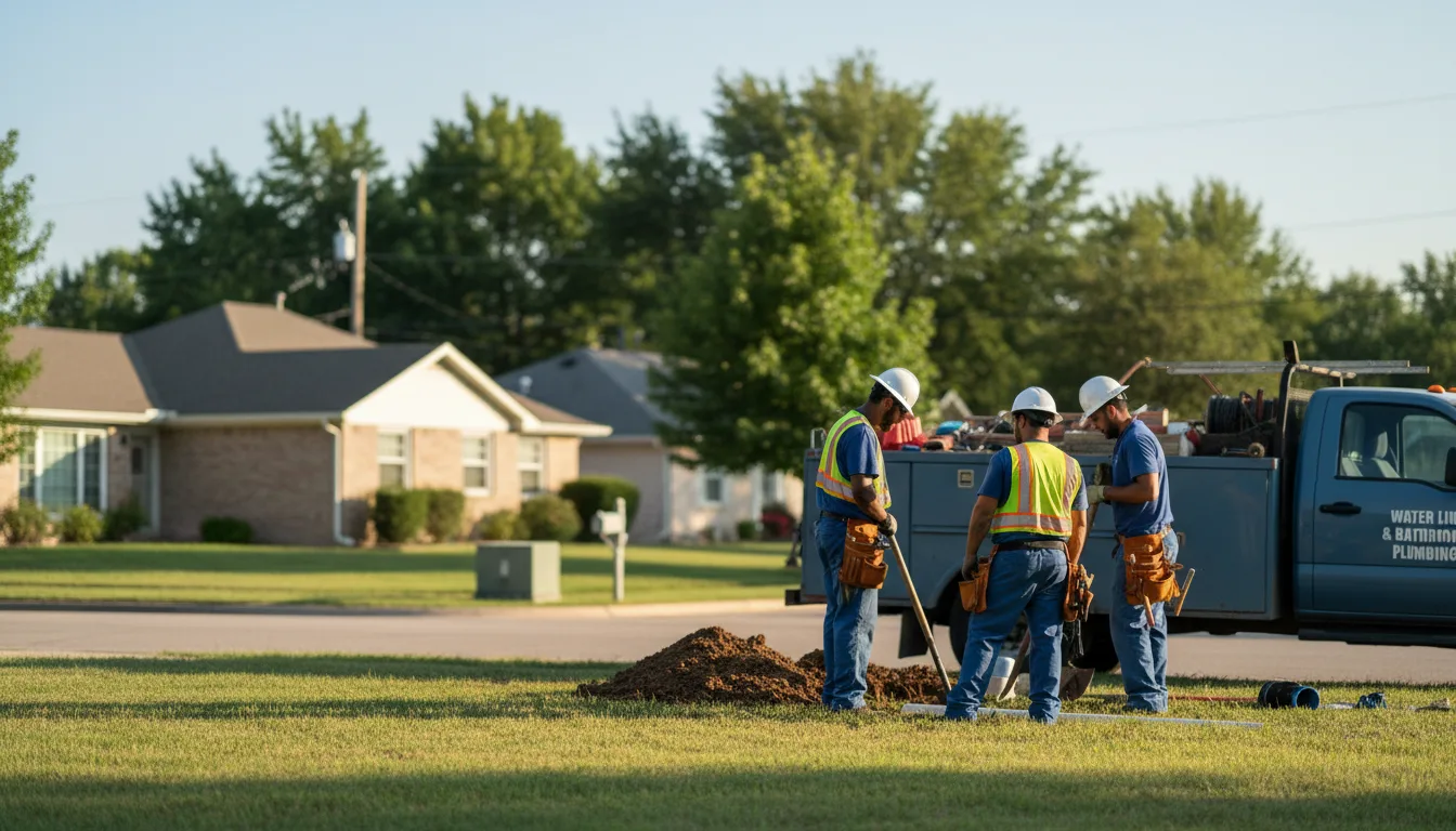 Residential water line and bathroom plumbing service in Fulton, MS